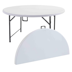 Table Pliante Ronde Blanche