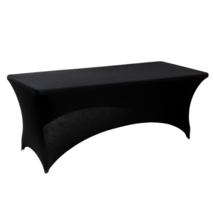 Housse Spandex Noire pour Table Rectangulaire