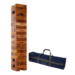 Jenga XXL en bois avec sac de transport, en location pour événement à Rennes