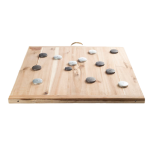 Plateau de jeu de palets bretons en bois massif, en location à Rennes
