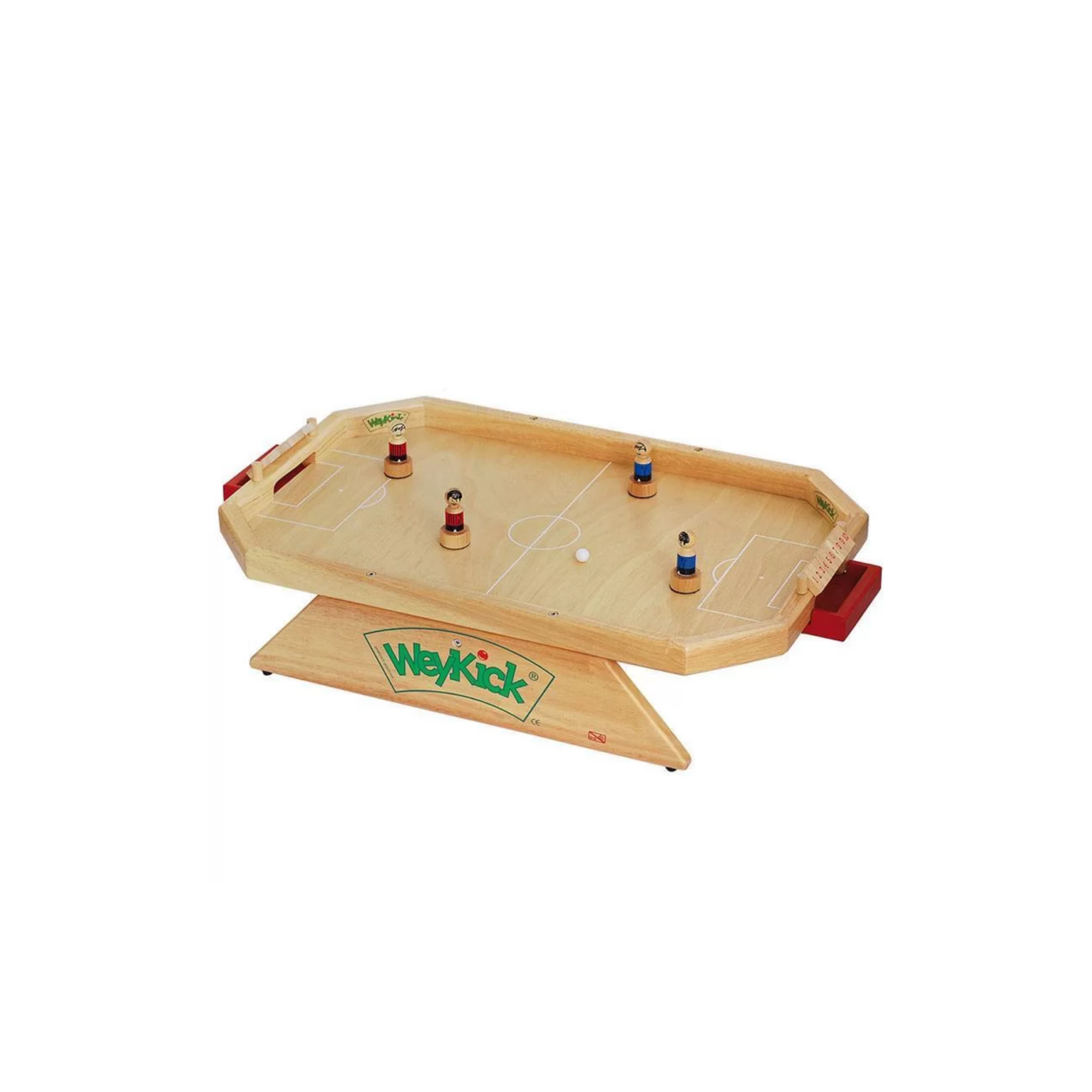 Mini baby-foot en bois WeyKick à joueurs aimantés, en location à Rennes