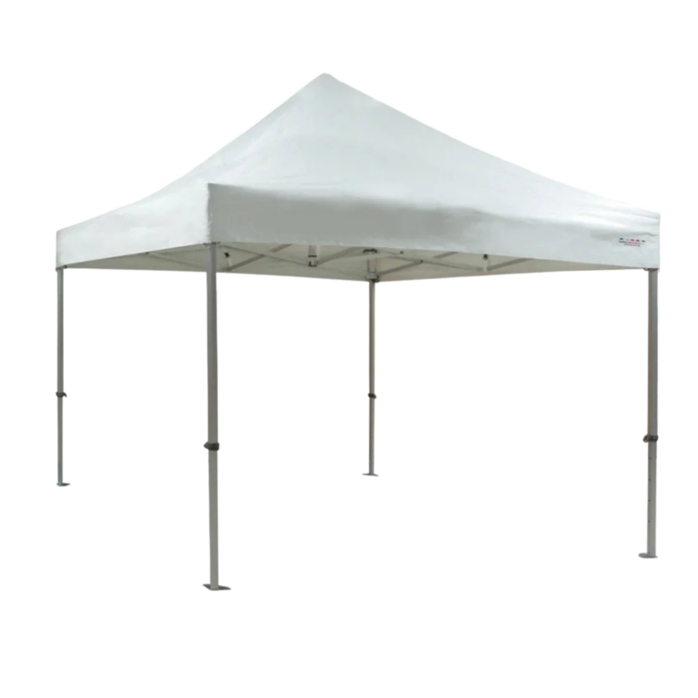 Barnum pliant blanc installé en extérieur pour un événement, disponible à la location chez Event Life à Rennes
