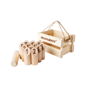 Jeu de Mölkky finlandais en bois, en location pour événement à Rennes